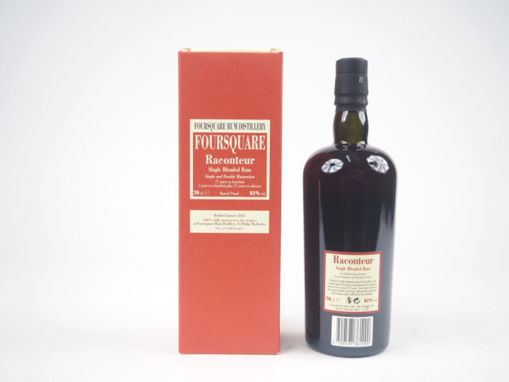 1 BOUTEILLE RHUM FOURSQUARE 17 YEARS VELIER BOTTLED : 01/2023 -  61 % 
