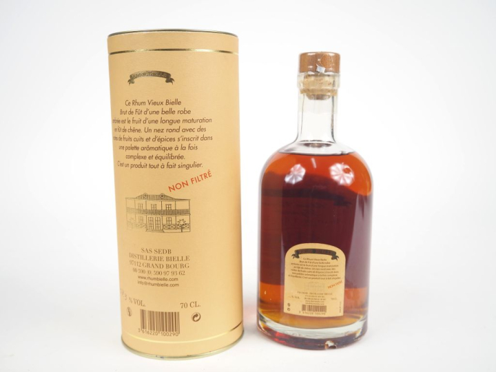 1 BOUTEILLE RHUM BIELLE BRUT DE FUT "MARIE GALANTE" - 2007  - MISE : 2
