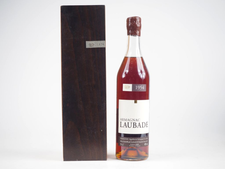 1 BOUTEILLE ARMAGNAC LAUBADE - 1954 - CBO 