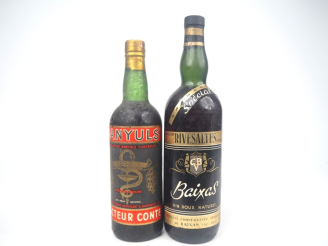 Vente aux enchères 2 BOUTEILLES : 1 BANYULS DOCTEUR CONTE / 1 RIVESALTES BAIXAS 