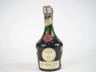 Vente aux enchères 1 VIEILLE BOUTEILLE BENEDICTINE DU COUPLE B B D.O.M 43 % - NIVEAUX BAS