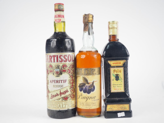 Vente aux enchères 3 BOUTEILLES : 1 MAGNUM BARTISSOL / 1 LIQUOR BRUGNA / 1 LICOR PALO 
