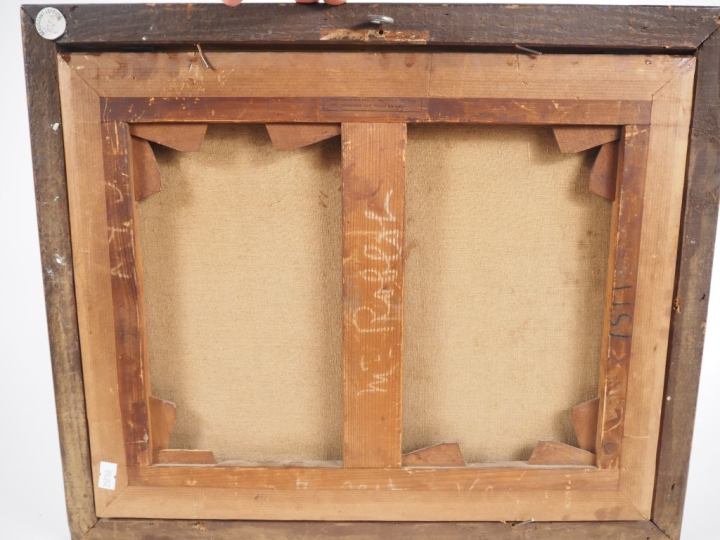 Ecole française fin XVIIIème début XIXème.  "Ville animée en bordure d