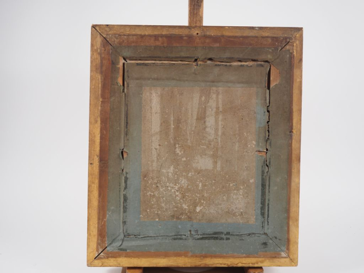 BARTHE.  "portraits de jeune fille" Paire d'huiles sur papier, dans le