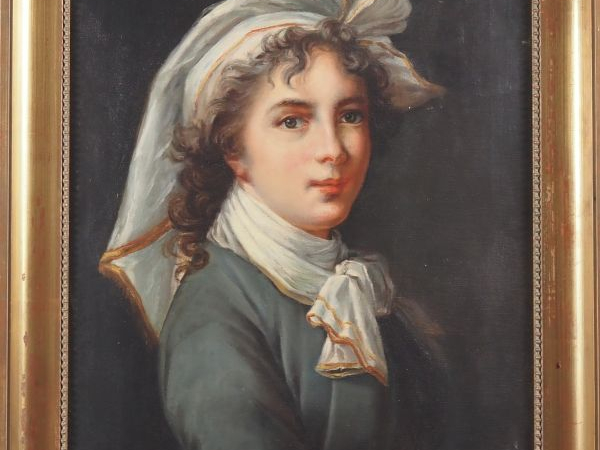 Ecole française d'après Elisabeth Vigée Lebrun. "Autoportrait"  Huile 