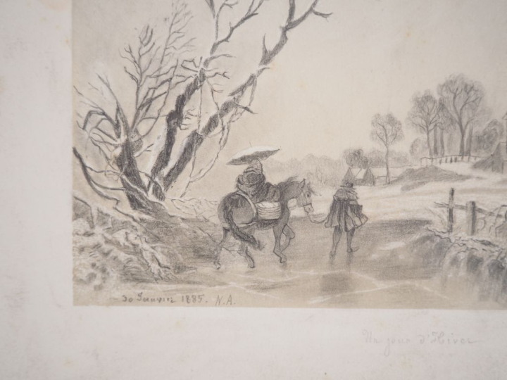 Portefolio : ensemble d'environ 110 dessins et 20 gravures.