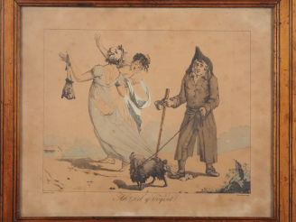 Vente aux enchères Gravure Directoire "Ah s'il y voyait" Gravure Directoire "caricatures 