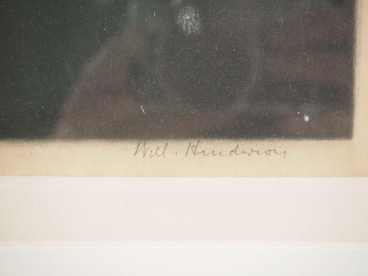 Ecole anglaise XIXème.  "homme au jabot" Eau forte