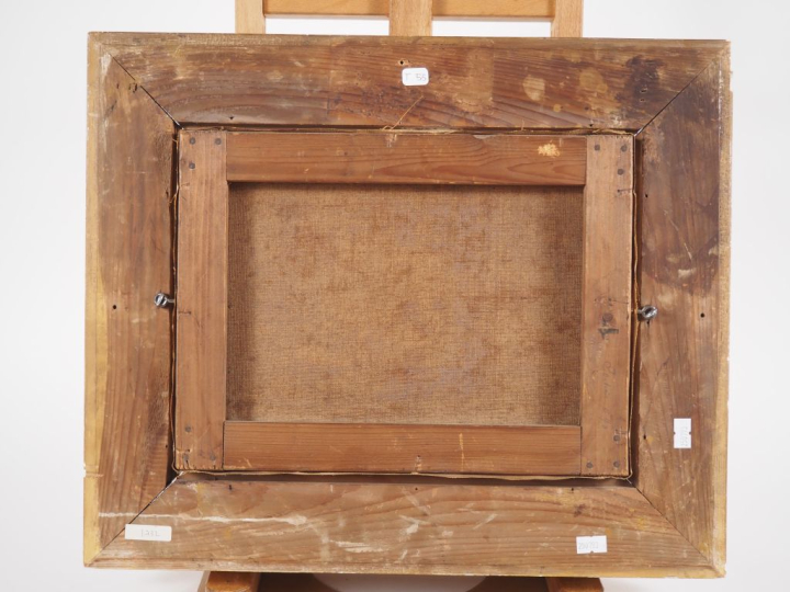 Louis Noël AGERON.  "Cascade" Huile sur toile, signée en bas à droite 