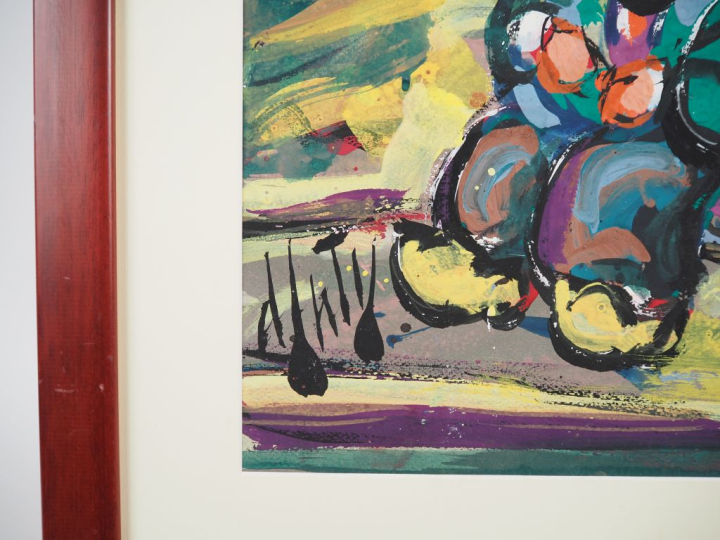 Henry D'ANTY. "Le breton" Gouache Dim. 46 x 27 cm