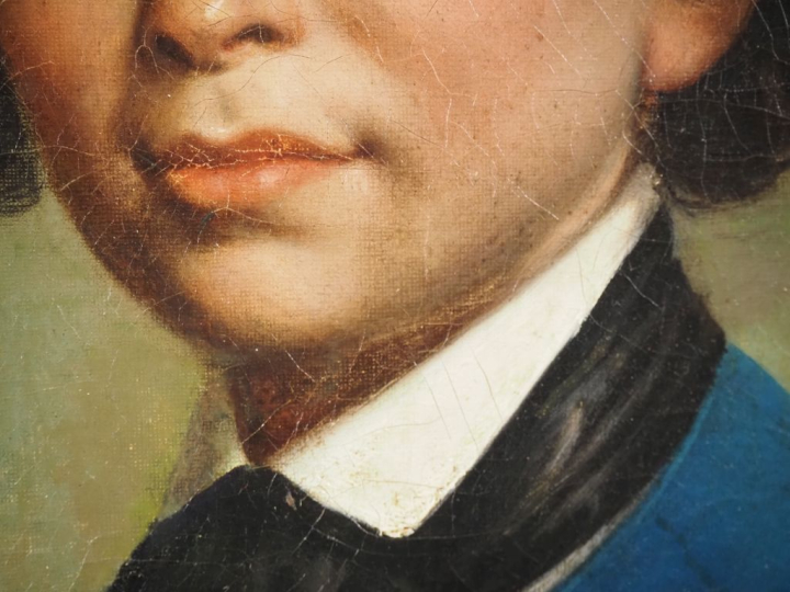 Jean Baptiste CHATIGNY.  Ecole française XIXème.  "portrait de jeune h