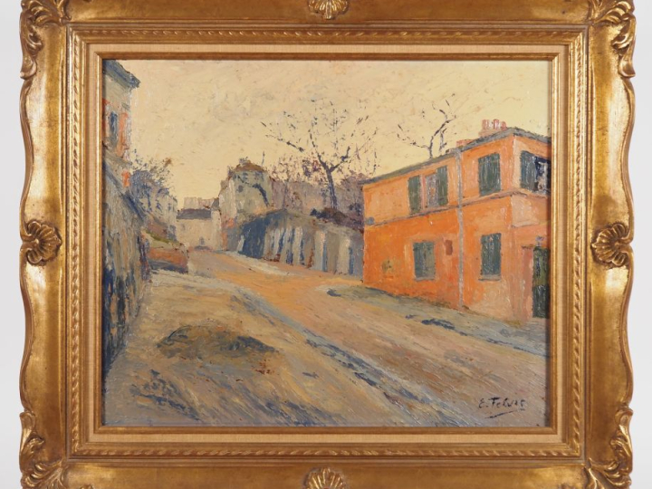 E. FEBVRE.  "le vieux Montmartre, la rue des saules, coin de la maison