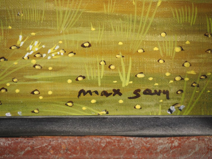 Max SAVY.  "printemps" Huile sur toile, signée en bas à droite Dim. 25