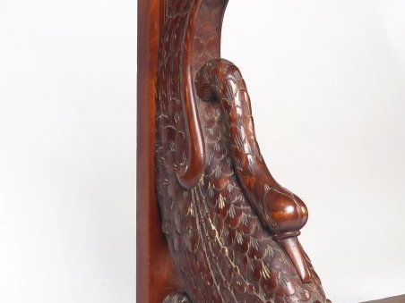 Console et grand guéridon de style Empire en acajou et placage d'acajo