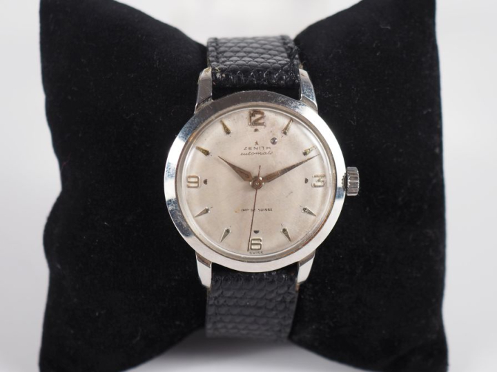 ZENITH, Automatic Montre bracelet en acier.  Cadran rond à chiffres ar