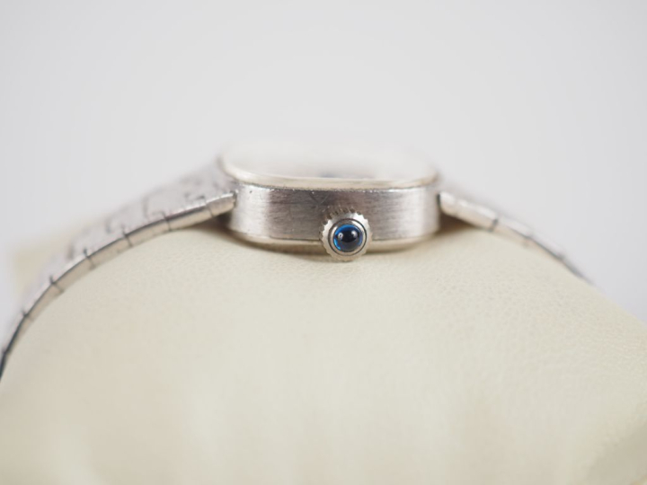 SEVERINE Montre bracelet de dame, boitier et bracelet en argent 925.  