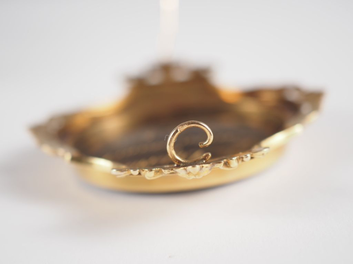 Broche ornée d'une miniature fin XVIIIème - début XIXème, "portrait du