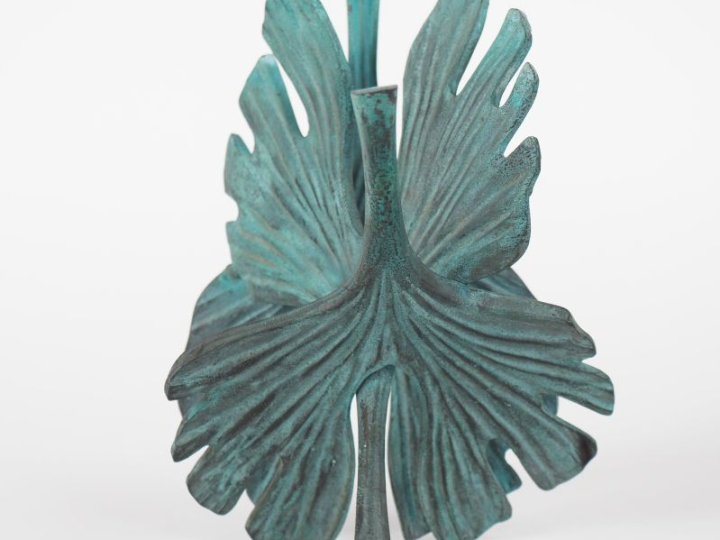Bernard JOBIN. "Parcours d'éternité". Sujet en bronze à patine verte. 