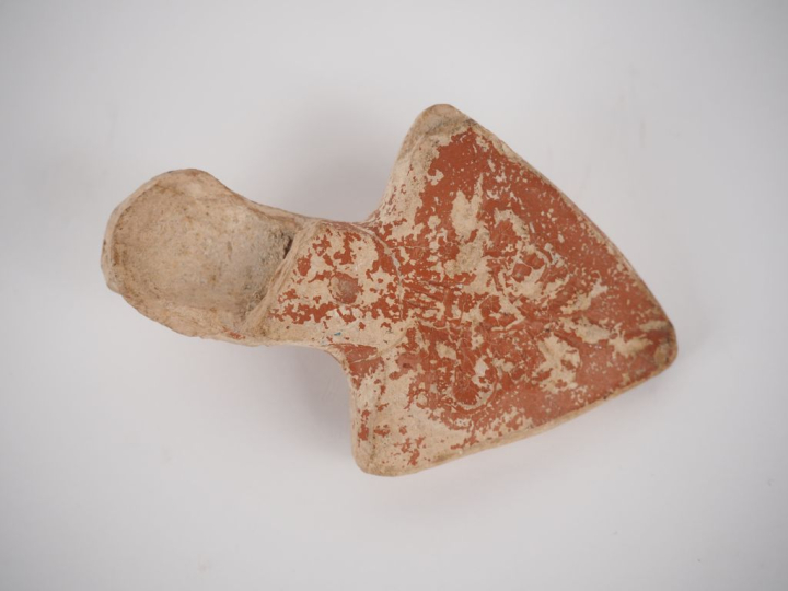 Réflecteur de lampe romaine en terre cuite. 9 cm. Expert : Jean-Sylvai