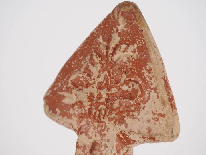 Réflecteur de lampe romaine en terre cuite. 9 cm. Expert : Jean-Sylvai