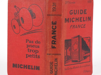 Vente aux enchères MICHELIN. Guide rouge 1931. (Petits accidents et frottements).