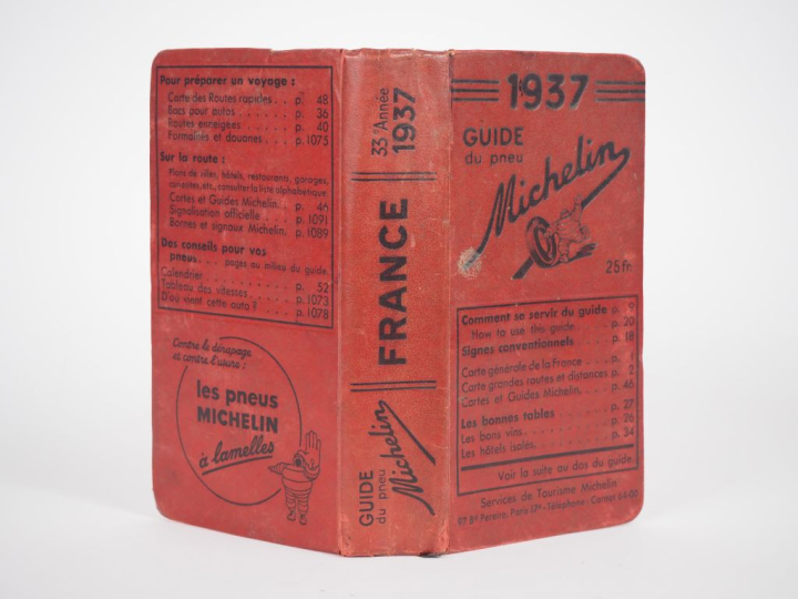 MICHELIN. Guide rouge 1937. (accidents et frottements).