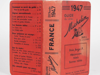 Vente aux enchères MICHELIN. Guide rouge 1947. (petits accidents et frottements).