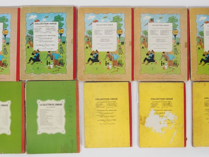 Lot de 10 bandes déssinées : - HERGE. "Les exploits de Quick et Flupke