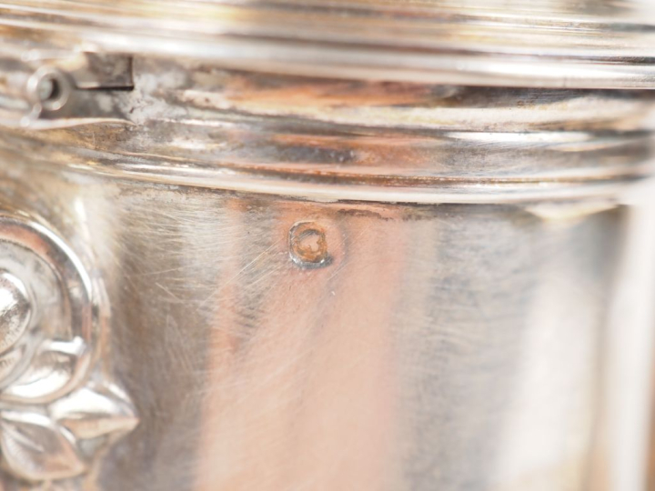 Service à café, trois pièces, Napoléon III de style Louis XV à décor d