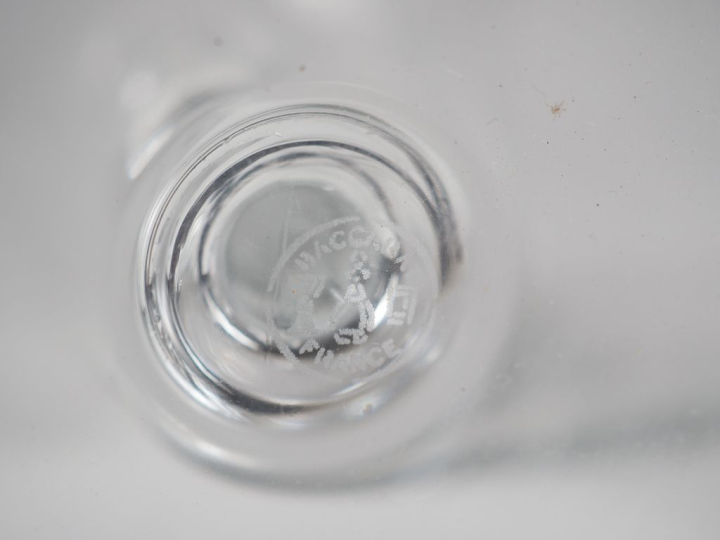 BACCARAT.  Service de verres en cristal gravé à décor de feuillage :  