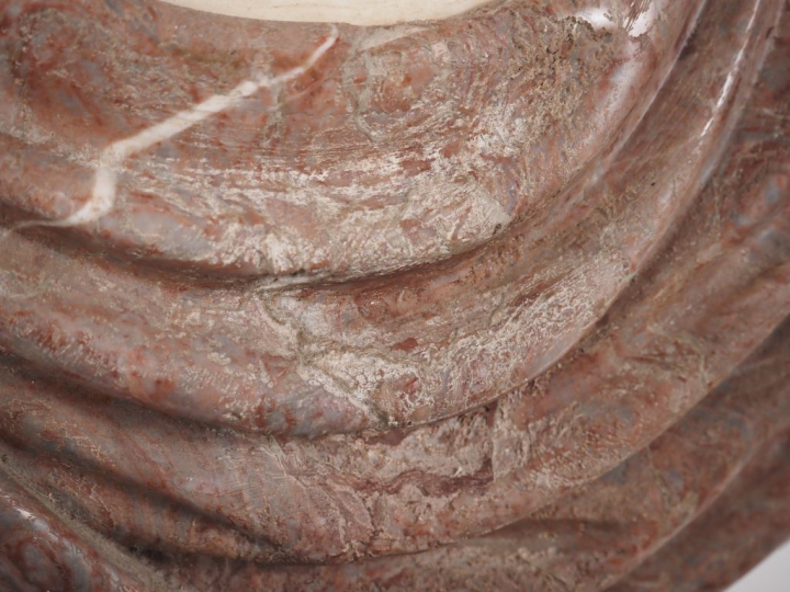 Ecole française d'après l'antique.  "Buste d'empereur romain" Sculptur