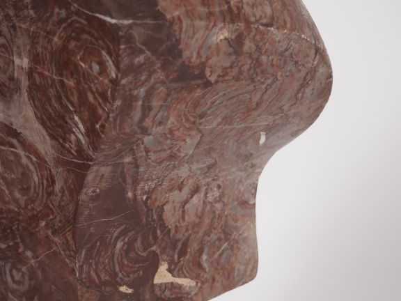 Ecole française d'après l'antique.  "Buste d'empereur romain" Sculptur