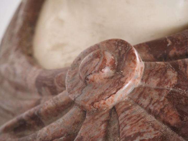 Ecole française d'après l'antique.  "Buste d'empereur romain" Sculptur