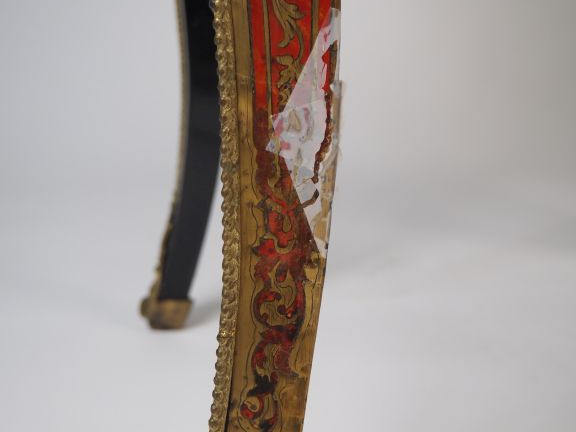 Secrétaire bonheur du jour Napolon III en marqueterie Boulle, ouvrant 