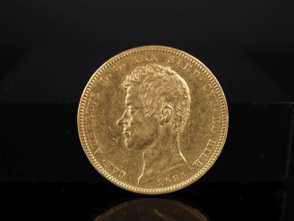 Vente aux enchères Pièce de 100 lires or, 1835. FRAIS ACHETEURS 10% HT.