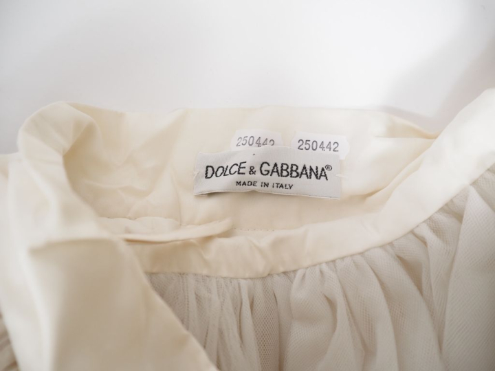 DOLCE   GABANNA Robe bustier blanche en polyamide et nylon.  Le bustie