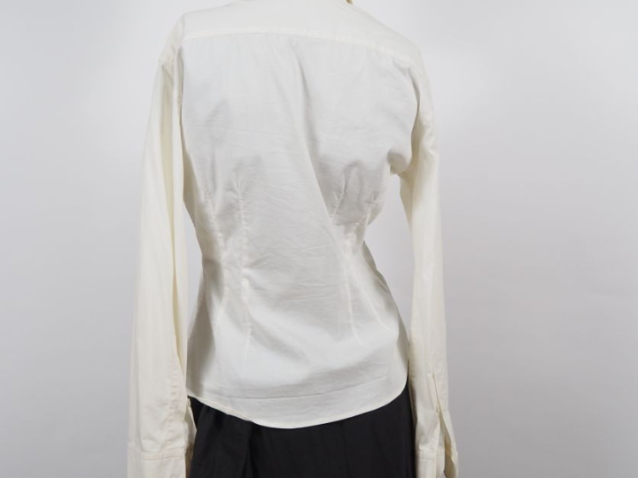 GUCCI Chemise blanche à pinces en coton (69%), nylon et elastane.  Fer