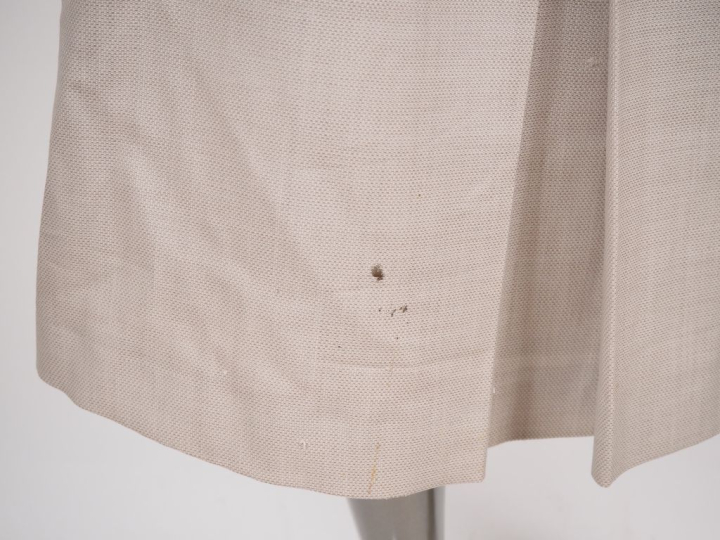 MAXMARA Jupe long à pli en laine (98%).  Ceinture en tissu, passants b