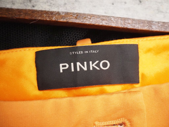PINKO Pantalon cigarette en viscose, polyamide et elastane orange.  De