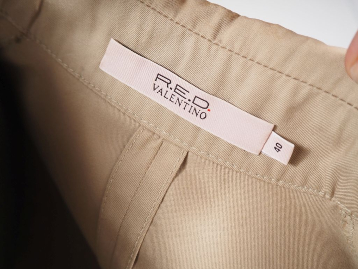 RED VALENTINO Trench en coton (100%) beige avec galon de dentelle ajou