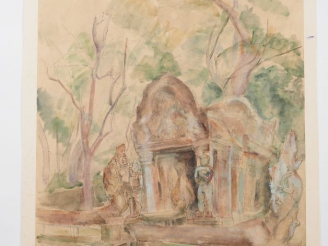 Vente aux enchères Louis Robert BATE (1898-1948, grand prix de l'Indochine en 1938). "Ent