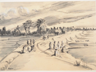 Vente aux enchères Louis Robert BATE (1898-1948, grand prix de l'Indochine en 1938). "Le 