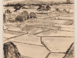 Vente aux enchères Louis Robert BATE (1898-1948, grand prix de l'Indochine en 1938). "Riz