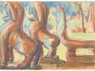 Vente aux enchères Louis Robert BATE (1898-1948, grand prix de l'Indochine en 1938). "Arc