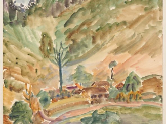 Vente aux enchères Louis Robert BATE (1898-1948, grand prix de l'Indochine en 1938). "Pay