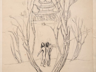 Vente aux enchères Louis Robert BATE (1898-1948, grand prix de l'Indochine en 1938). "Hiv