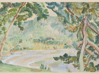 Vente aux enchères Louis Robert BATE (1898-1948, grand prix de l'Indochine en 1938). "Pla