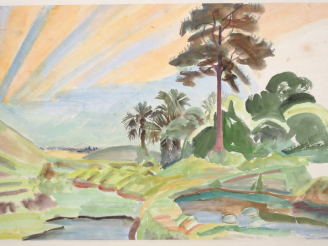 Vente aux enchères Louis Robert BATE (1898-1948, grand prix de l'Indochine en 1938). "Pay