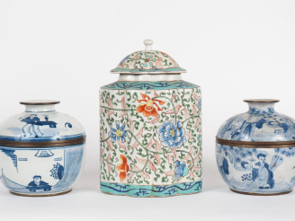 Vente aux enchères Vietnam et Chine, travail moderne Lot comprenant deux bouillons couver