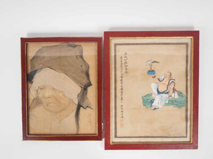 Vietnam et Chine, XXe siècle, Deux encres et couleurs sur papier, dont